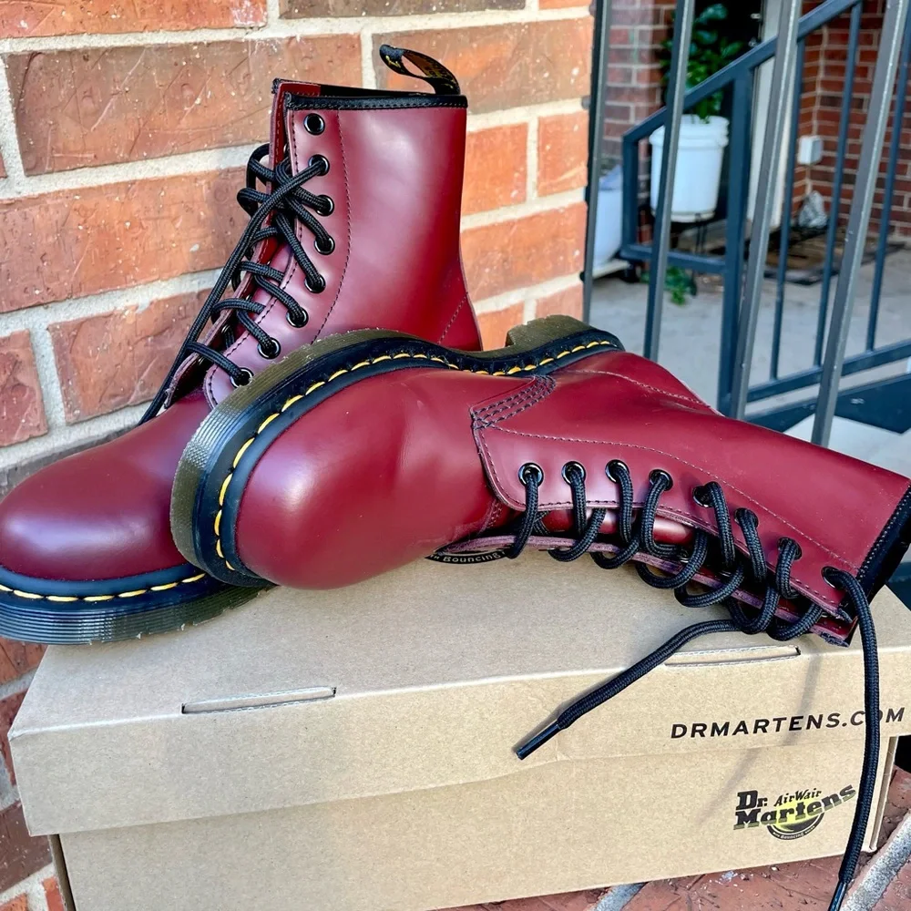 Dr. Martens | Shoes | Cherry Red Dr Martens Boots | Poshmark